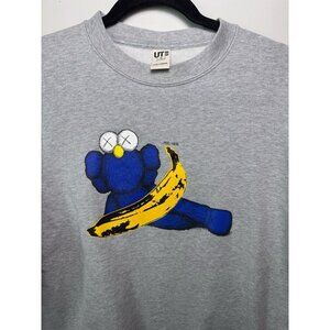 KAWS x Uniqlo Warhol Graphic 472951 Sweatshirt Gray XS